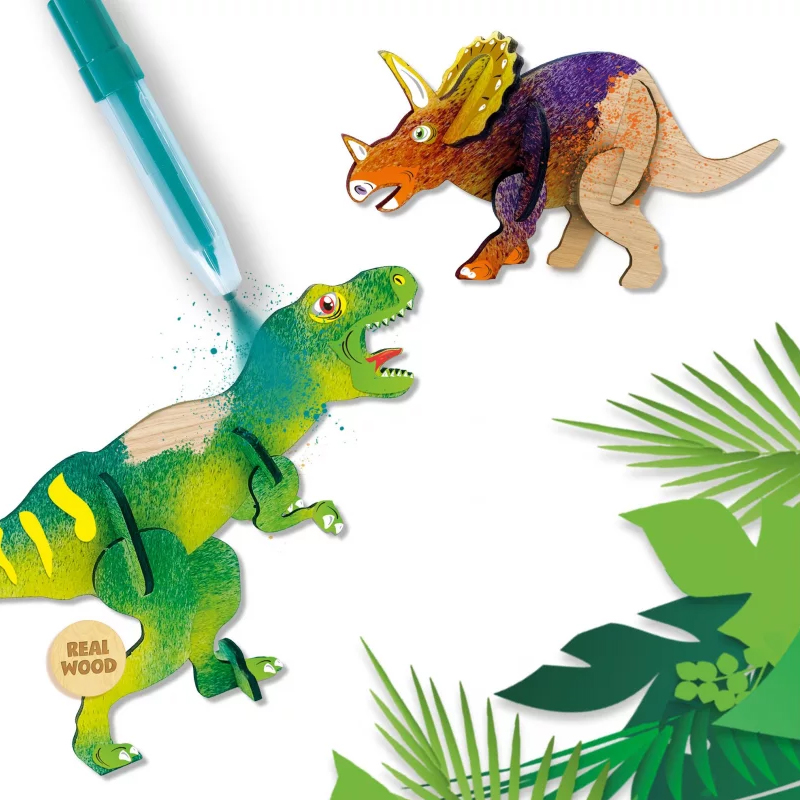 Maqueta de Dinosaurio con Aerógrafos para Colorear – Apego